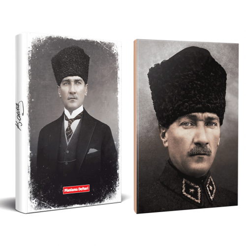 2li Atatürk 64 Sayfa 13,5x19,5cm Defter ve 176 Sayfa Planlama Defteri 