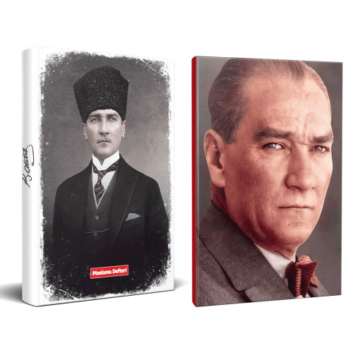 2li Atatürk 64 Sayfa 13,5x19,5cm Defter ve 176 Sayfa Planlama Defteri 