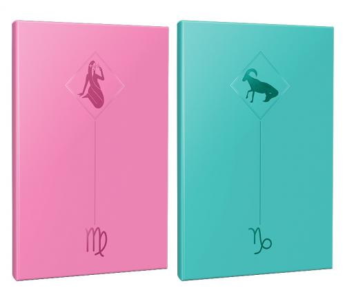 2li Burç-Astroloji Temalı 13,5x19,5cm 64 Sayfa Çizgisiz Defter Seti -6