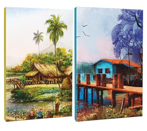 2li Manzara Temalı 13,5x19,5cm 64 Sayfa Çizgili Okul Defteri Seti -5 -