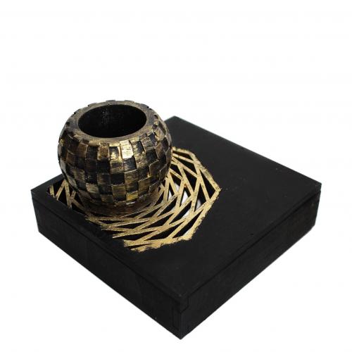 Class Concrete 6-Ahşap Ayak Damalı Küre Beton Saksı - Halkkitabevi