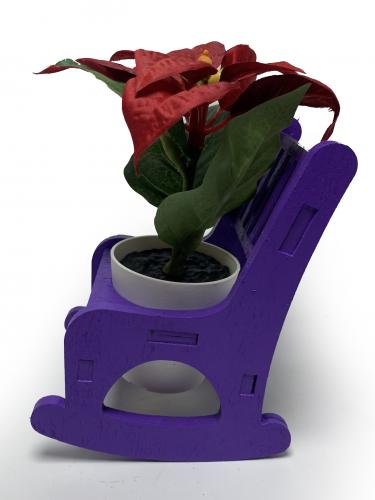 Lora Sallanan Sandalyeli Çiçeklik, Mor