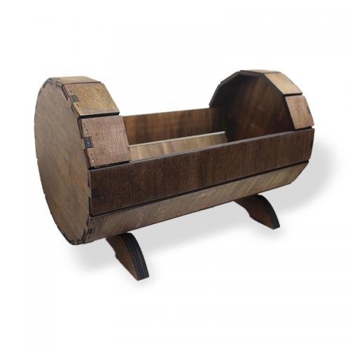 Dekoratif Ahşap Fıçı Çiçeklik, Büyük - Halkkitabevi