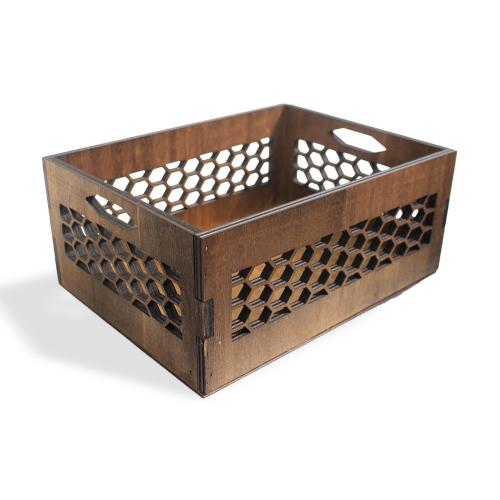 Arı Peteği Desenli 3 Boy Kasa Seti - Halkkitabevi