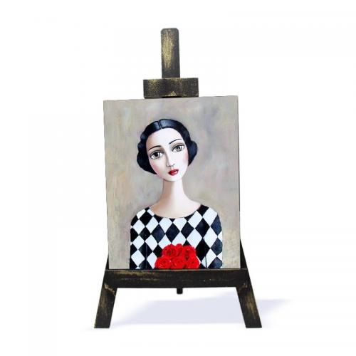 Ahşap Şövalyeli Resim ,Küçük Boy Model 1