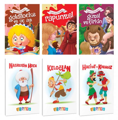 3 Renkli Dünya Masalı ve 3 Masal Karakteri Temalı 64 Sayfa 13,5x19,5 O