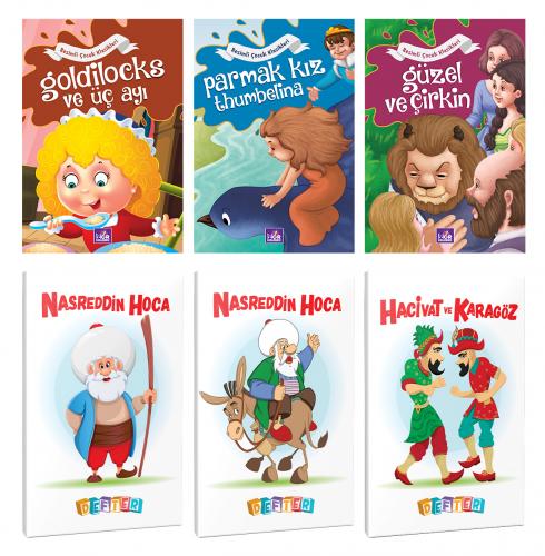 3 Renkli Dünya Masalı ve 3 Masal Karakteri Temalı 64 Sayfa 13,5x19,5 O