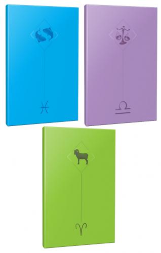 3lü Burç-Astroloji Temalı 13,5x19,5cm 64 Sayfa Çizgisiz Defter Seti -1