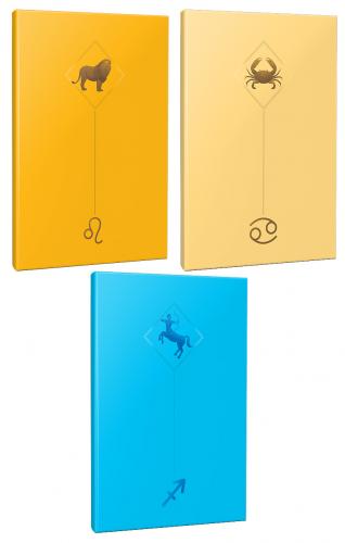 3lü Burç-Astroloji Temalı 13,5x19,5cm 64 Sayfa Çizgisiz Defter Seti -9