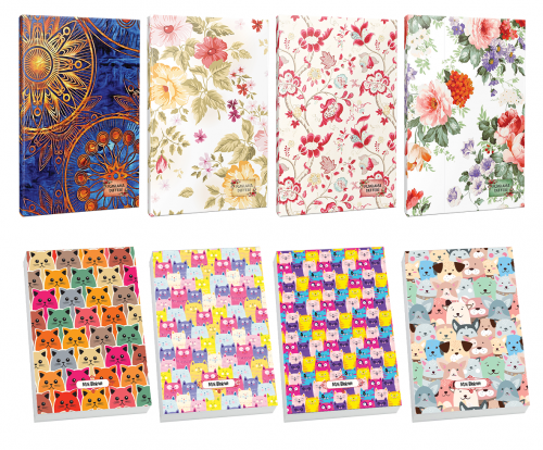 4lü Çiçek Desenli 64 Sayfa Planlama Defteri ve 4 Bloknot-9 - Halkkitab