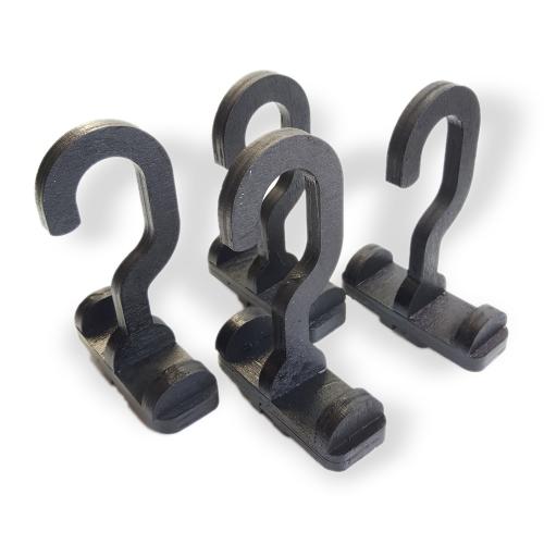 4'lü Ahşap Çanta Askısı Siyah