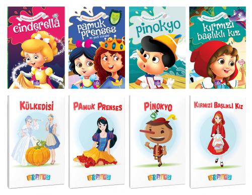 4 Renkli Dünya Masalı ve 4 Masal Karakteri Temalı 64 Sayfa 13,5x19,5 O