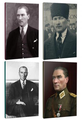 4lü Atatürk- Çizgili Okul Defteri Seti 64 Sayfa 13,5x19,5cm -2 