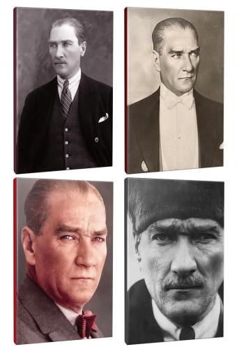 4lü Atatürk- Çizgili Okul Defteri Seti 64 Sayfa 13,5x19,5cm -6 