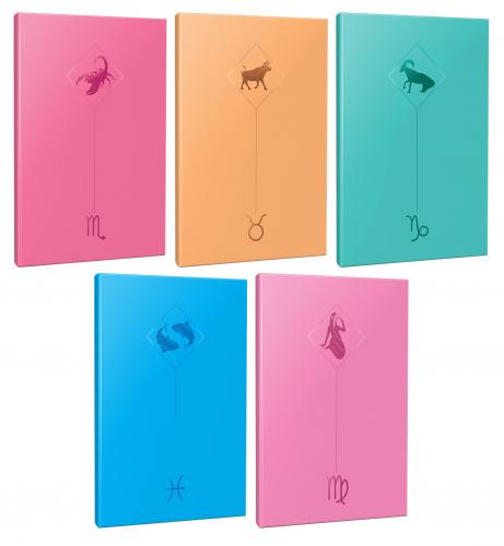5li Burç-Astroloji Temalı 13,5x19,5cm 64 Sayfa Çizgisiz Defter Seti -9