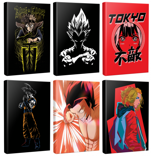 6 Defter Black Clover-Goku-Dragonball-Punch-Fearless-Tokyo Revengers -