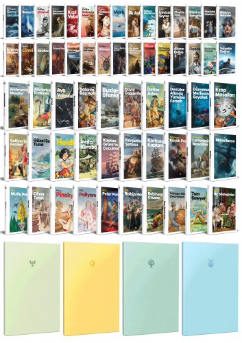 60 Dünya Klasiği ve Pastel Çizgisiz Defter Seti -2 - Halkkitabevi