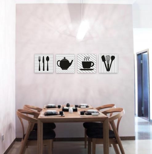 Mutfak Temalı 4'lü Tablo Set - Halkkitabevi