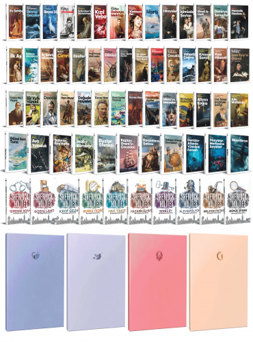 64 Dünya Klasiği ve Pastel Çizgisiz Defter Seti -1 - Halkkitabevi