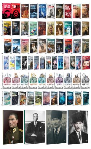 65 Dünya Klasiği ve Atatürk Temalı 64 Sayfa Çizgili Defter Seti -2