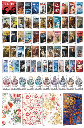 68 Dünya Klasiği ve Çiçekli Planlama Defteri Seti -1 - Halkkitabevi