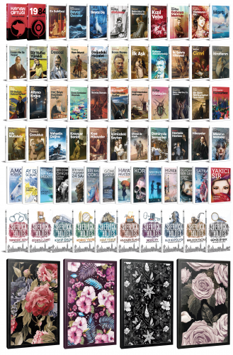 78 Dünya Klasiği ve Çiçekli Çizgili Defter Seti -1 - Halkkitabevi