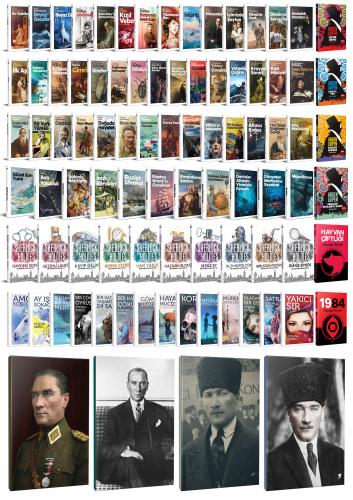 84 Dünya Klasiği ve Atatürk Temalı 64 Sayfa Çizgili Defter Seti -2