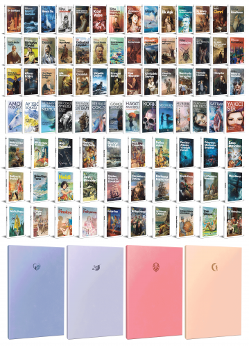 86 Dünya Klasiği ve Pastel Çizgisiz Defter Seti -1 - Halkkitabevi