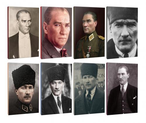 8li Atatürk- Çizgili Okul Defteri Seti 64 Sayfa 13,5x19,5cm -3 