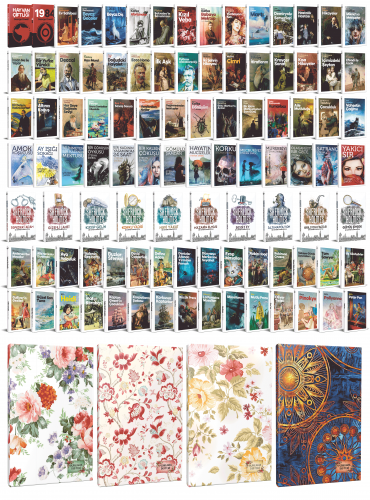 98 Dünya Klasiği ve Çiçekli Planlama Defteri Seti -1 - Halkkitabevi