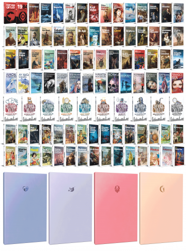 98 Dünya Klasiği ve Pastel Çizgisiz Defter Seti -1 - Halkkitabevi