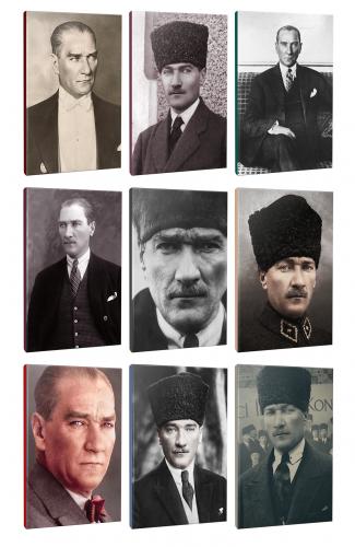 9lu Atatürk- Çizgili Okul Defteri Seti 64 Sayfa 13,5x19,5cm -5  - Halk