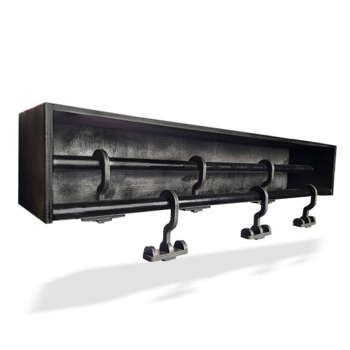 Ahşap Çanta Askılığı Siyah Büyük - Halkkitabevi