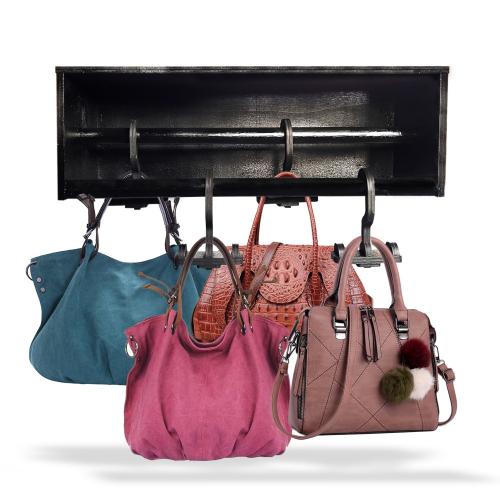 Ahşap Çanta Askılığı Siyah Küçük - Halkkitabevi