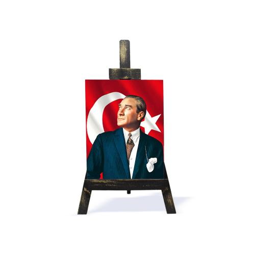 Ahşap Şövalyeli Resim Büyük Boy Atatürk Resim 2