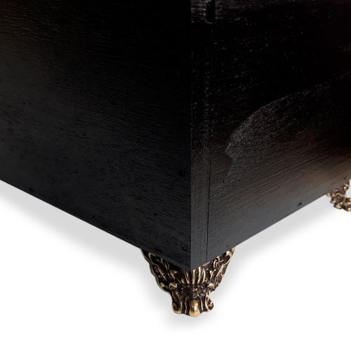 Ahşap, Sürgülü Kutu, Payitaht Ayaklı, Siyah - Halkkitabevi