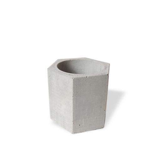 Altıgen Silindir Beton Saksı - Büyük Boy - Halkkitabevi