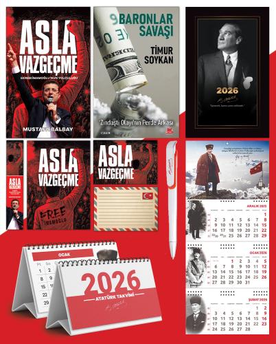 Asla Vazgeçme - Ayraç - Kartpostal - Poster - Baronlar Savaşı -  2026 Ajanda İstikbal - Sakarya Duvar Takvimi - Masa Takvimi