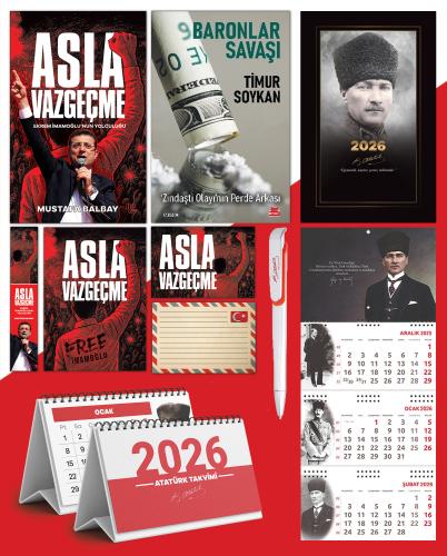 Asla Vazgeçme - Ayraç - Kartpostal - Poster - Baronlar Savaşı -  2026 Ajanda Komutan - Gazi Duvar Takvimi - Masa Takvimi