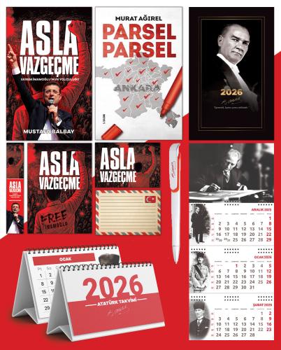 Asla Vazgeçme - Ayraç - Kartpostal - Poster - Parsel Parsel -  2026 Ajanda Gazi Paşa - İmza Duvar Takvimi - Masa Takvimi