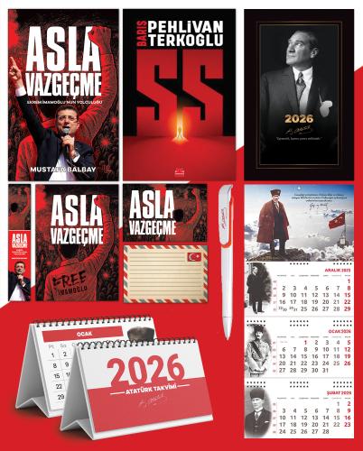 Asla Vazgeçme - Ayraç - Kartpostal - Poster - SS -  2026 Ajanda İstikbal - Sakarya Duvar Takvimi - Masa Takvimi