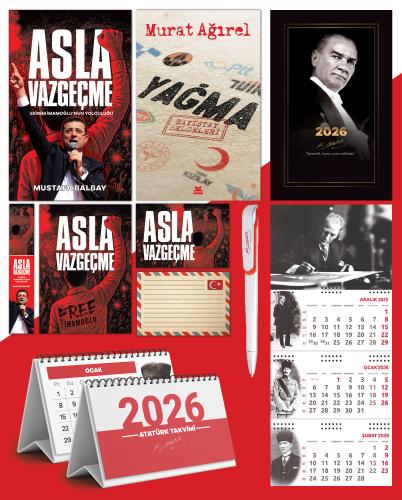 Asla Vazgeçme - Ayraç - Kartpostal - Poster - Yağma - Sayıştay Belgeleri -  2026 Ajanda Gazi Paşa - İmza Duvar Takvimi - Masa Takvimi