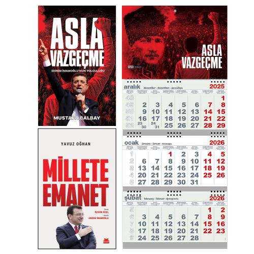 Asla Vazgeçme ve Millete Emanet - Gemici Duvar Takvimi-AV