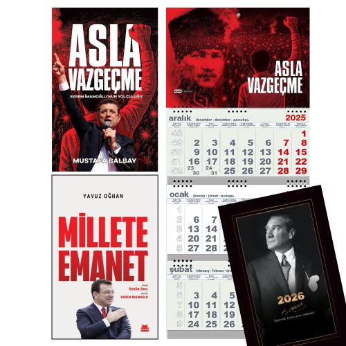 Asla Vazgeçme ve Millete Emanet - Gemici Duvar Takvimi-AV - İstikbal 2