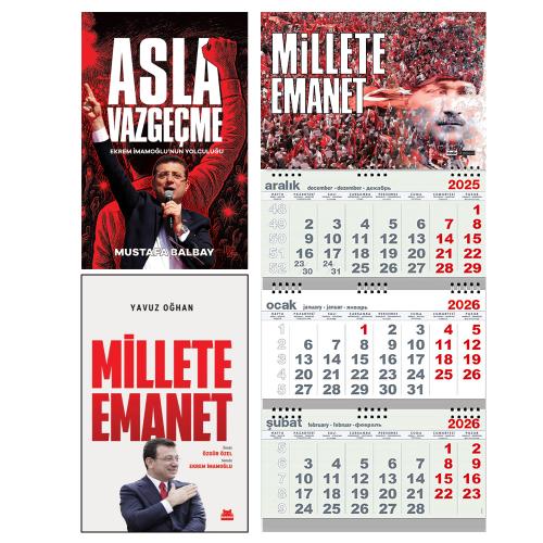 Asla Vazgeçme ve Millete Emanet - Gemici Duvar Takvimi-ME - Halkkitabe