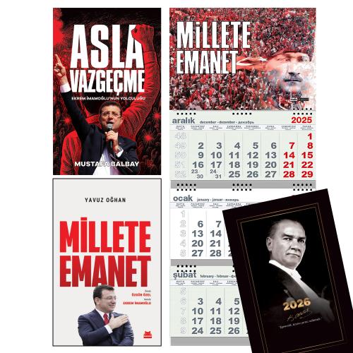 Asla Vazgeçme ve Millete Emanet - Gemici Duvar Takvimi-ME - Gazi Paşa 