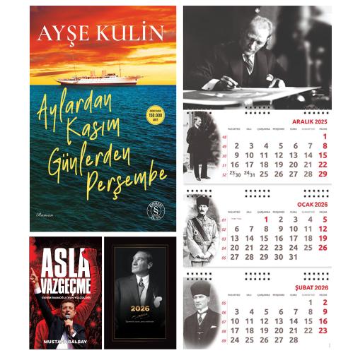 Aylardan Kasım Günlerden Perşembe ve Asla Vazgeçme - İstikbal Ajanda - İmza Duvar Takvimi