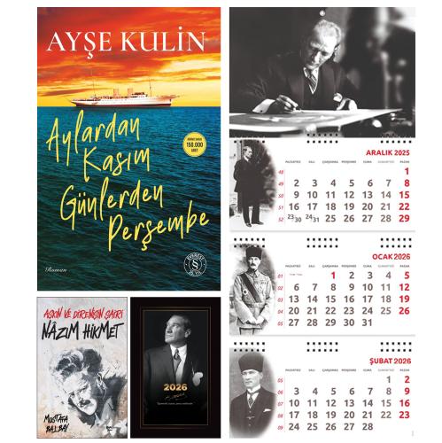 Aylardan Kasım Günlerden Perşembe ve Nazım Hikmet - İstikbal Ajanda - İmza Duvar Takvimi