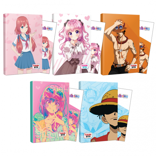 Beşli Flying Kisses-Icecream-Luffy-Violet-Sasuke-Itachi Defter ve Ayr