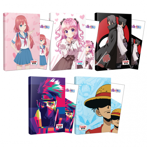 Beşli Flying Kisses-Naruto-Luffy-Violet-Sasuke-Itachi Defter ve Ayrac